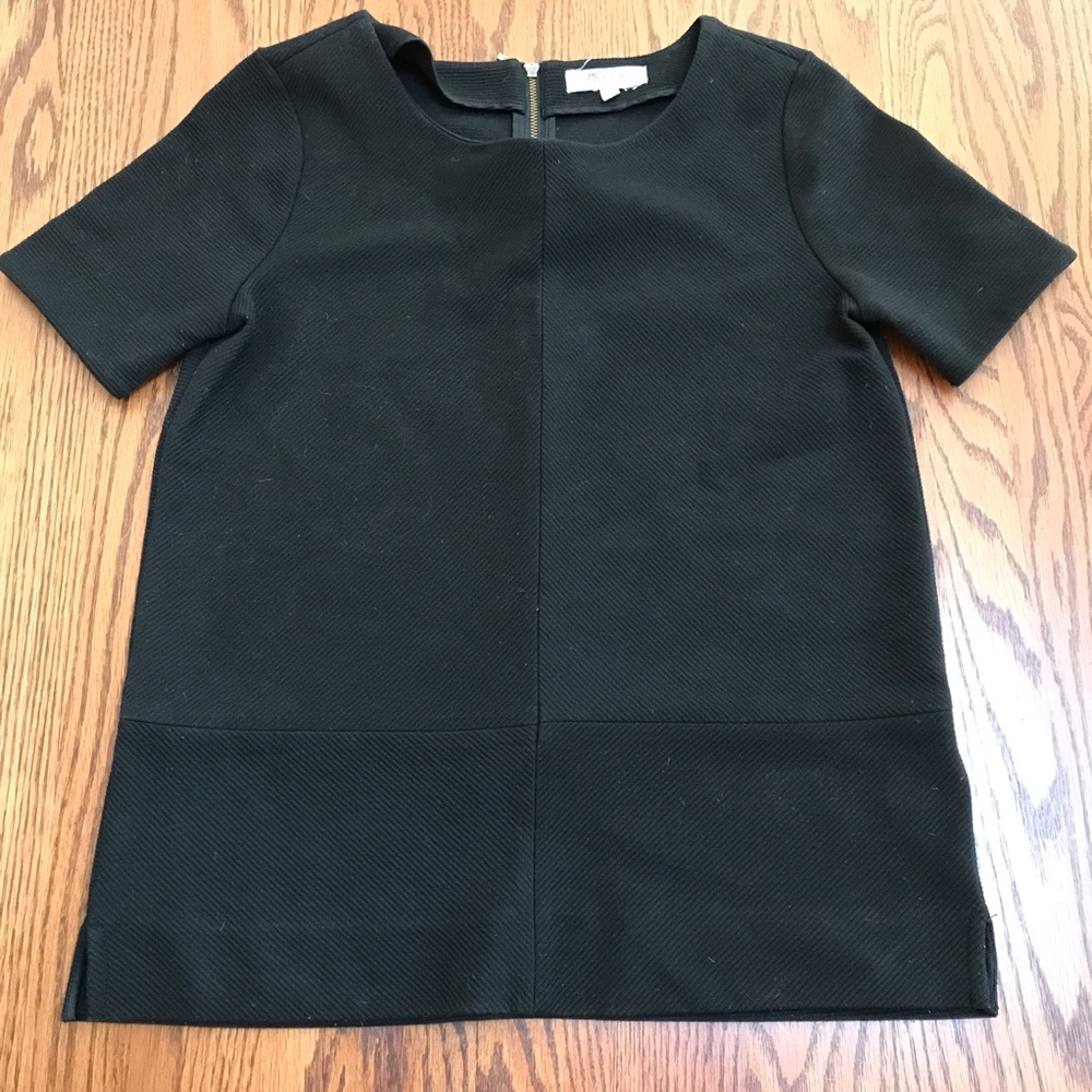 Madewell black zip back top XS